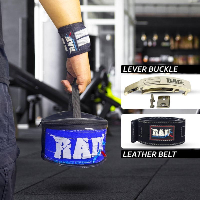 RAD Weight Lifting Belts Powerlifting and Weightlifting Belt with Lever Buckle, 10mm (Black, Large) - Image 4